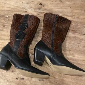 Joseph Griffin calf skin heeled boots size 8